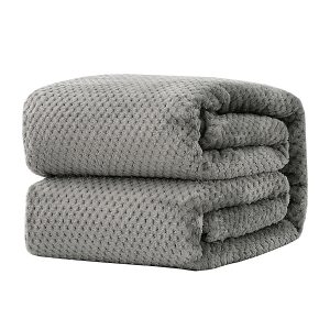 Waffle-Texture Blanket – Coral Fleece Sofa Throw, Thickened Flannel Blanket, Gift Blanket
