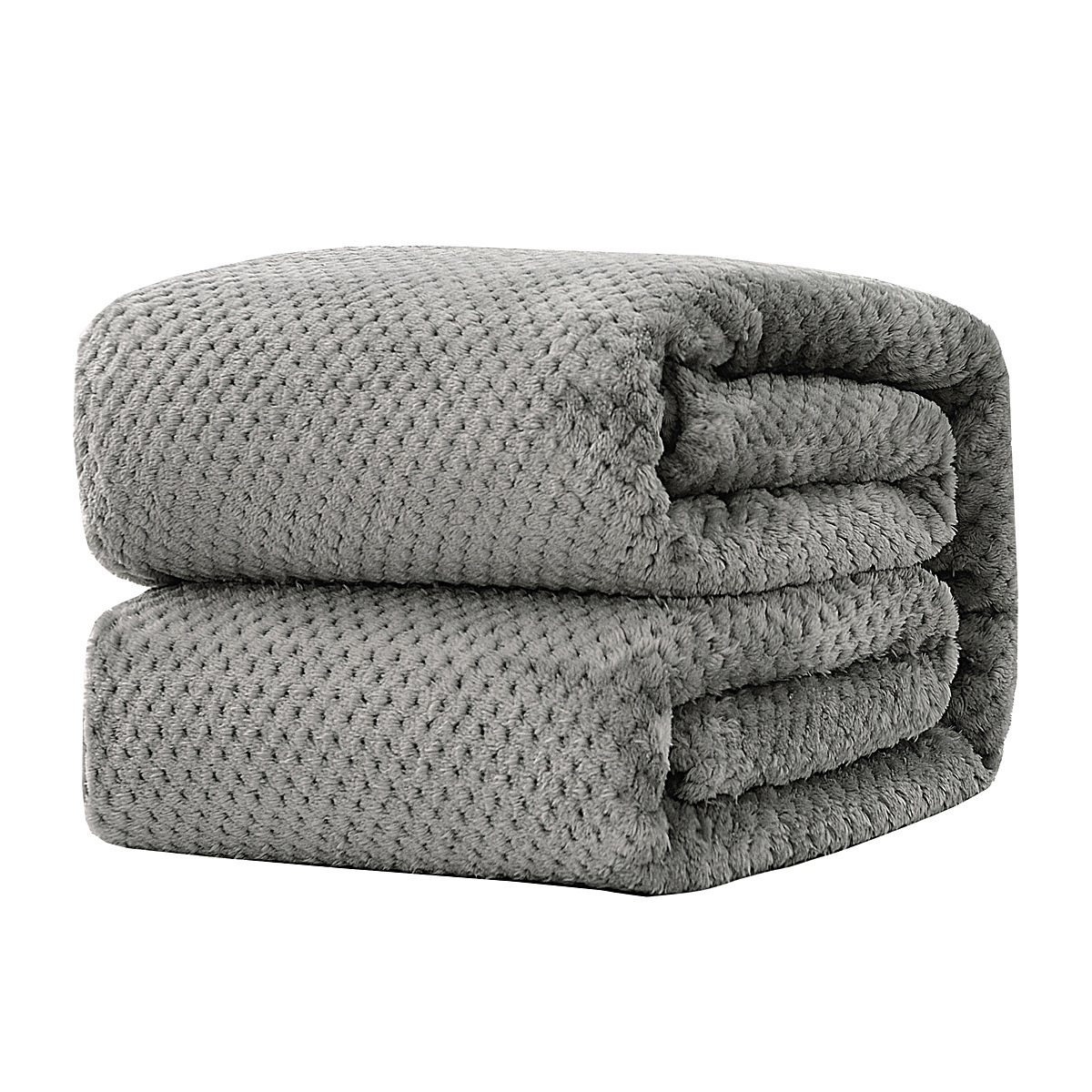 Waffle-Texture Blanket – Coral Fleece Sofa Throw, Thickened Flannel Blanket, Gift Blanket
