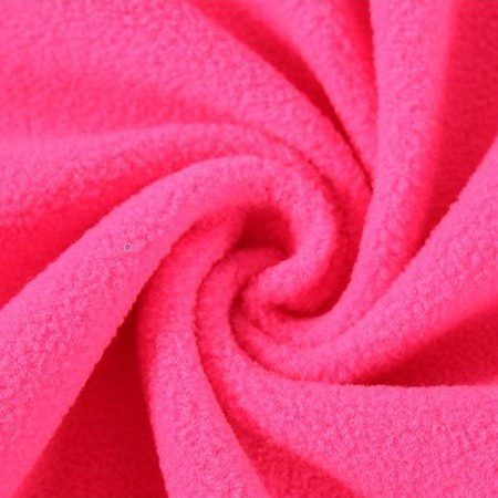 Fluorescent double-brushed, single-sided fleece