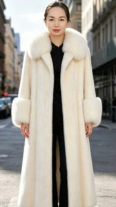 Faux mink coat