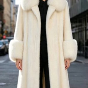 Faux mink coat