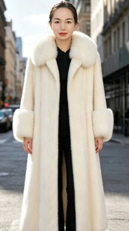 Faux mink coat