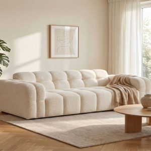 Lambswool fabric compressed sofa